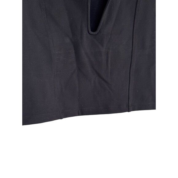 Le Ore Veneto Deep V Neck Long Sleeve Top in Black XSmall New Womens Crop - Picture 6 of 12